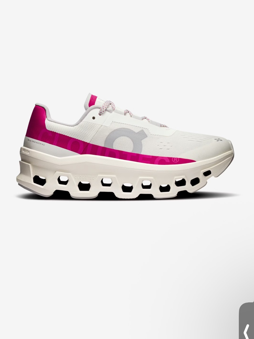 Women’s On Cloudmonster size 8.5 ivory/grenadine